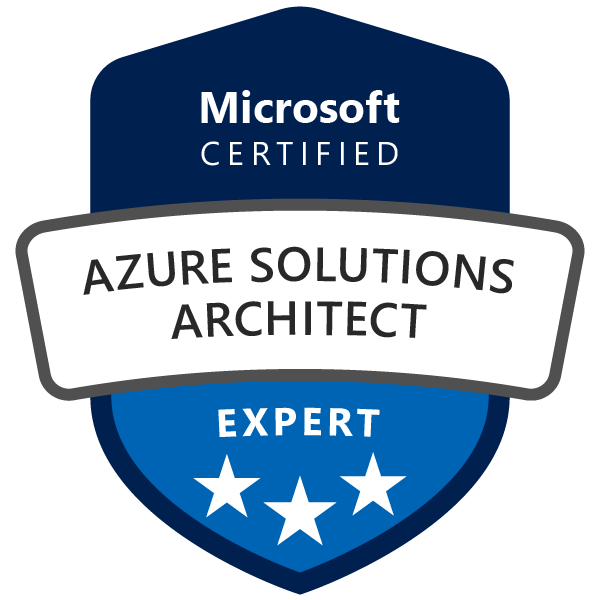 Microsoft Certified Azure Solutions Architect Expert badge